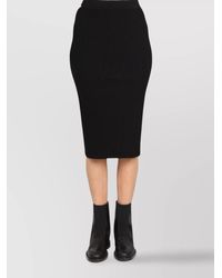 Helmut Lang - Ribbed One-Shoulder Pencil Skirt - Lyst