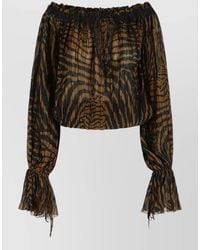 Blumarine - Printed Chiffon Blouse - Lyst