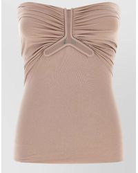Rick Owens - Alannah Strapless Ruched Elasticated Top - Lyst