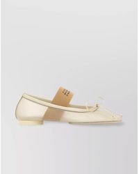 MM6 by Maison Margiela - Mesh Asymmetric-Toe Ballerina Shoes - Lyst