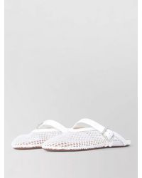 Alaïa - Patent Leather Mesh Flat Mules - Lyst