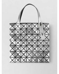 Issey Miyake - Tote Bag Metallic Finish Structured Geometric Design Top Handles - Lyst