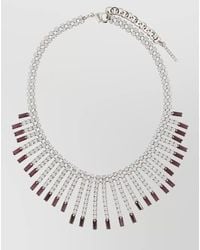 Alessandra Rich - Crystal Fringe Embellished Necklace - Lyst