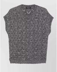 Fabiana Filippi - Short Sleeve Crew Neck Silk Knit Top - Lyst