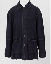 P.A.R.O.S.H. - Long Sleeve Collared Jacket Front And Chest Pockets - Lyst