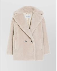 Max Mara - Oversized Lapel Alpaca Wool Coat - Lyst