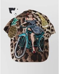 Dolce & Gabbana - Leopard Sequin Baseball Cap - Lyst