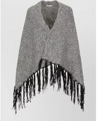 Peserico - Knit Cape Layering Piece Open Front - Lyst
