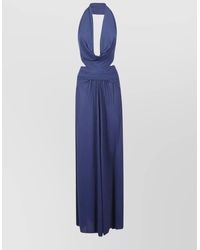 Amazuìn - Livia Dress Draped Halter Neckline Maxi - Lyst