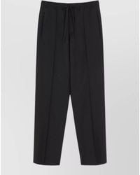 Valentino - Vlogo Wool Trousers Jogging Fit Creases - Lyst