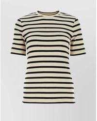 Jil Sander - Ribbed Striped Cotton Short-Sleeve T-Shirt - Lyst