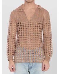 Valentino Garavani - Perforated Knit Shirt - Lyst