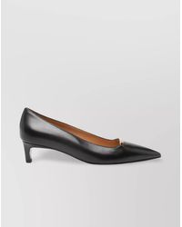 Tod's - Leather Pointed-Toe Kitten-Heel Pumps - Lyst