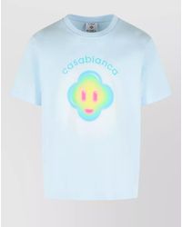 CASABLANCA - Graphic Print Crew Neck Cotton T-Shirt - Lyst