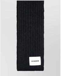 Jil Sander - Wool Blend Scarf Ribbed Texture - Lyst