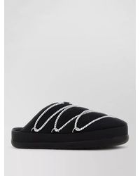 Moon Boot - Fabric Slippers Embellished Design Flat Sole - Lyst