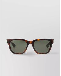 Saint Laurent - Square Sunglasses With Tinted Lenses And Tortoiseshell Frame - Lyst