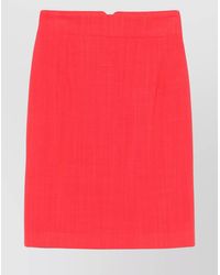 Tagliatore - High Waist Knee Length Skirt - Lyst