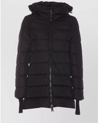 Herno - Quilted Hooded Jacket Knitted Cuffs - Lyst