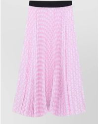 MSGM - Mid Length Lightweight Skirt Pleated Design - Lyst