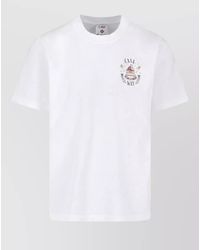 CASABLANCA - Organic Cotton Logo Print Short Sleeve T-Shirt - Lyst