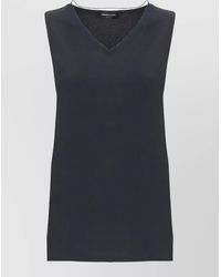 Fabiana Filippi - Silk V-Neck Sleeveless Top - Lyst