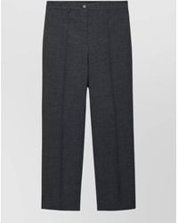 Prada - High Waist Straight Leg Tailored Suit Trousers - Lyst
