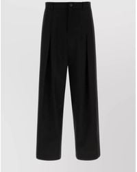 Loewe - Cotton Wide-Leg Trousers - Lyst