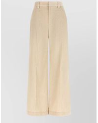 Brunello Cucinelli - Cotton Corduroy High-Rise Wide-Leg Trousers - Lyst