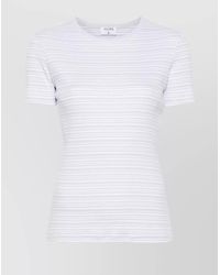 Filippa K - Striped Fine-Ribbed Cotton T-Shirt - Lyst