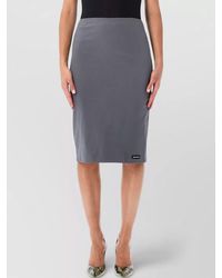 Miu Miu - Cotton Midi Pencil Skirt - Lyst