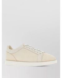 Brunello Cucinelli - Suede Lace Up Sneakers Low Top Design - Lyst