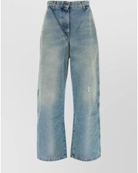 Palm Angels - Distressed Wide-Leg Denim Trousers - Lyst