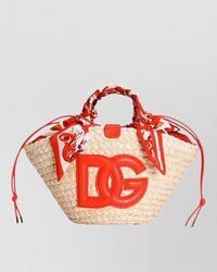 Dolce & Gabbana - Kendra Raffia Beach Bag - Lyst