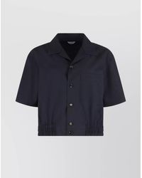Bottega Veneta - Wool Shirt With Chest Pocket And Collar - Lyst