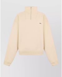 Jacquemus - Cotton Zip High Collar Lounge Sweatshirt - Lyst