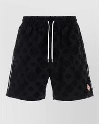 CASABLANCA - Cotton Blend Bermuda Shorts Elastic Waistband - Lyst