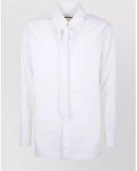 Jil Sander - Cotton Shirt With Tie - Lyst