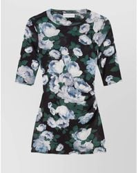 Stella McCartney - Floral Print Mesh Top - Lyst