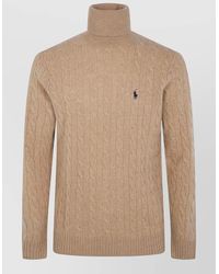 Polo Ralph Lauren - Cable Knit Turtleneck Sweater Long Sleeves - Lyst