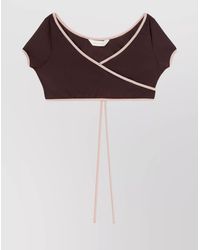 Palm Angels - Cap Sleeves Bikini Top - Lyst