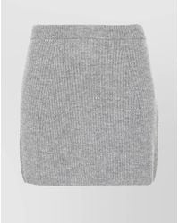 Sportmax - Cashmere Ribbed Knit High-Rise Mini Skirt - Lyst