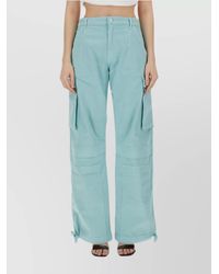 Moschino - Cotton Cargo Wide-Leg Trousers - Lyst