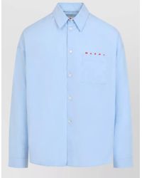 Marni - Cotton Boxy-Fit Long-Sleeve Shirt - Lyst