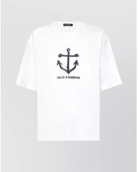 Dolce & Gabbana - Cotton Oversized Marina Print T-Shirt - Lyst