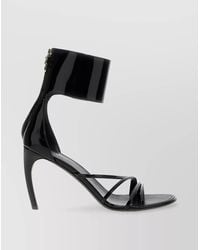 Ferragamo - Strappy Glossy Stiletto Sandals With Ankle Strap - Lyst