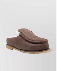JW Anderson - Round Toe Suede Loafers With Rubber Sole - Lyst