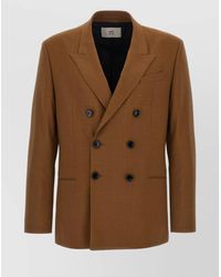 Ami Paris - Notch Lapel Double-Breasted Blazer - Lyst