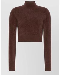 Sportmax - Cashmere Slim-Fit Cropped High-Neck Sweater - Lyst