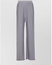 Lanvin - Pleated High-Rise Wide-Leg Trousers - Lyst